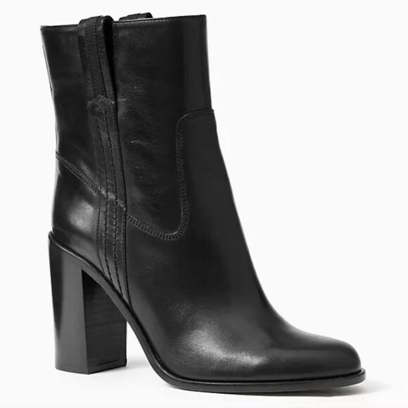 Kate Spade baise pull on black leather boots,  9 - Picture 1 of 13